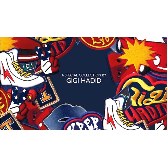 GIGI HADID X TOMMY HILFIGER High Rise Denim 60s Embroidered Patch Skinny Jean 26 - Picture 13 of 13